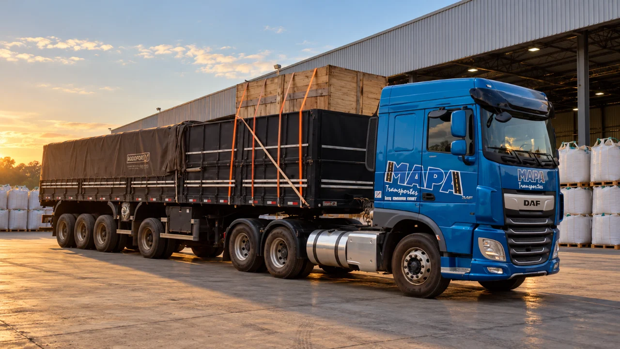 Transporte de fertilizantes e insumos agrícolas: carga fechada na safra